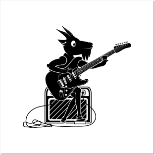 Goat Playing Guitar Posters and Art